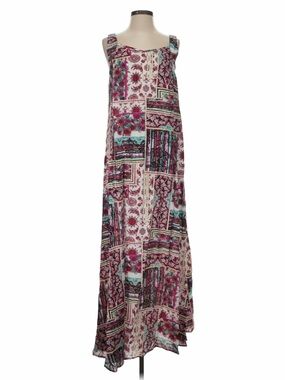 NWT: Easel Colorful Boho Mixed Patchwork Relaxed Fit Flowy Maxi Dress• Small